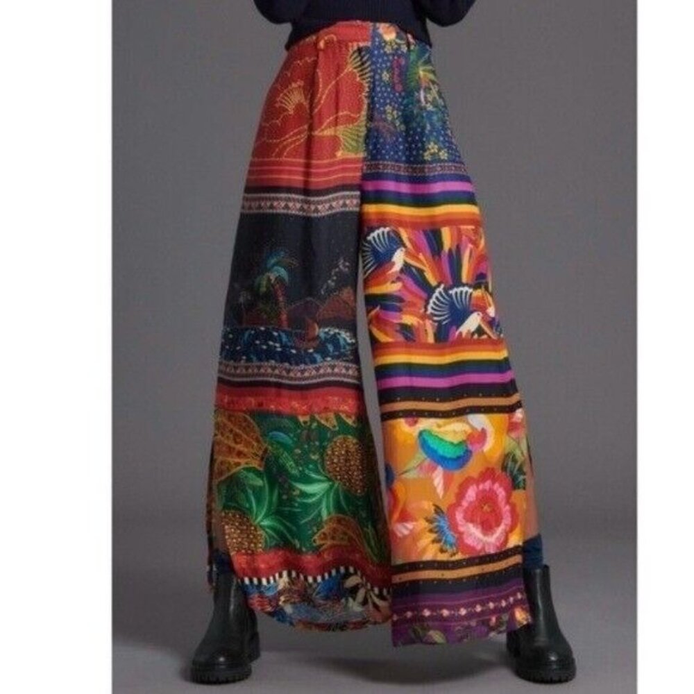 Anthropologie Farm Rio Magdalena Wide-Leg Pants - Size Large